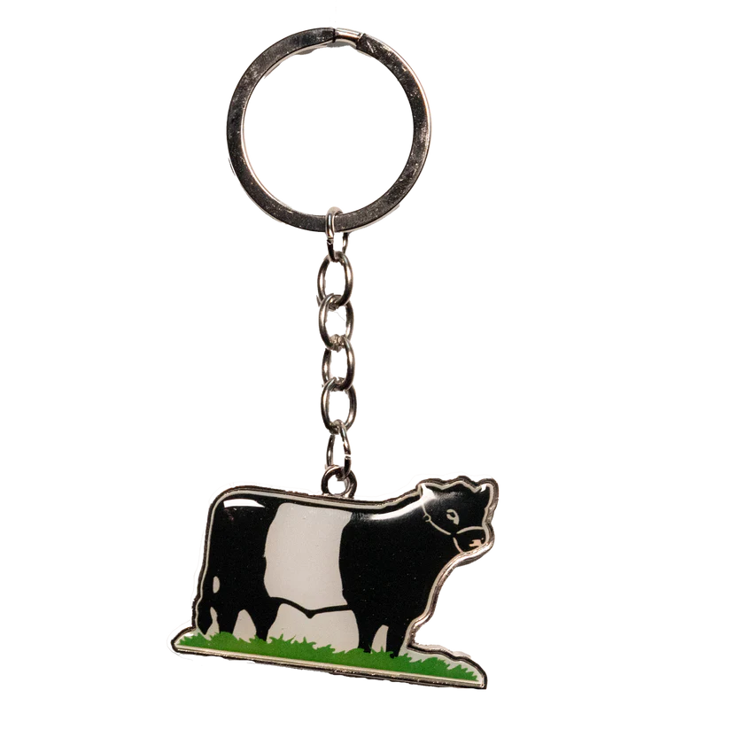 Scottish Keyrings – Metal & Charm Keyrings - Belted Galloway