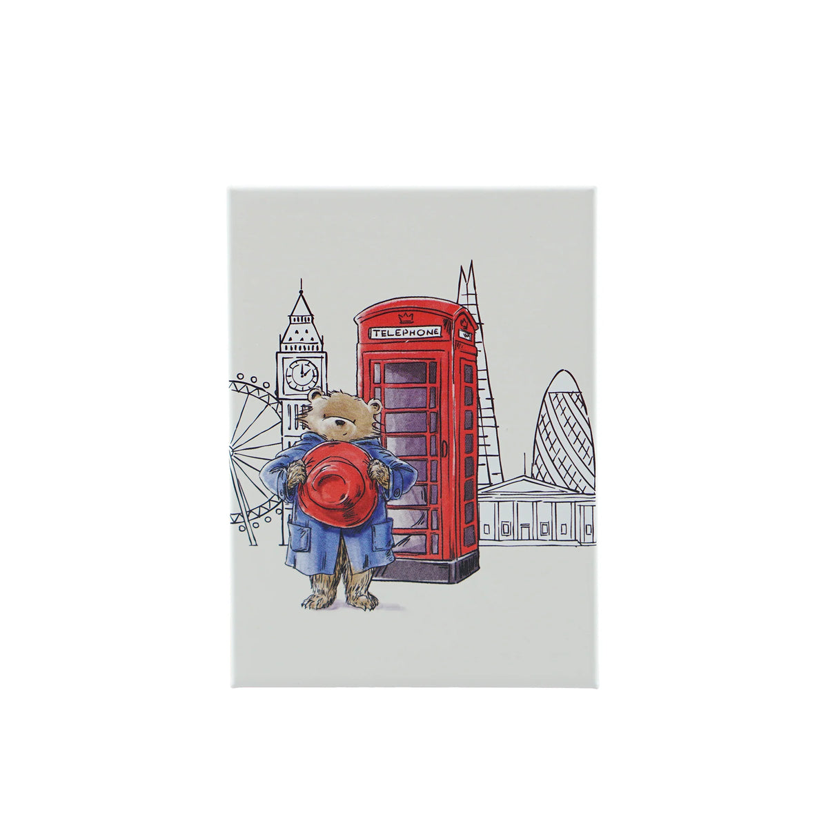 Paddington Bear London Telephone Box Metal Fridge Magnet