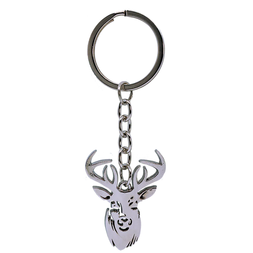 Scottish Keyrings – Metal & Charm Keyrings - Highland stag head