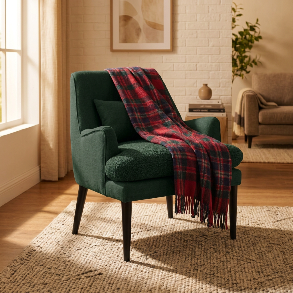 Scottish Tartan Wool-Blend Blanket Throw – Highland Comfort - MACFARLANE