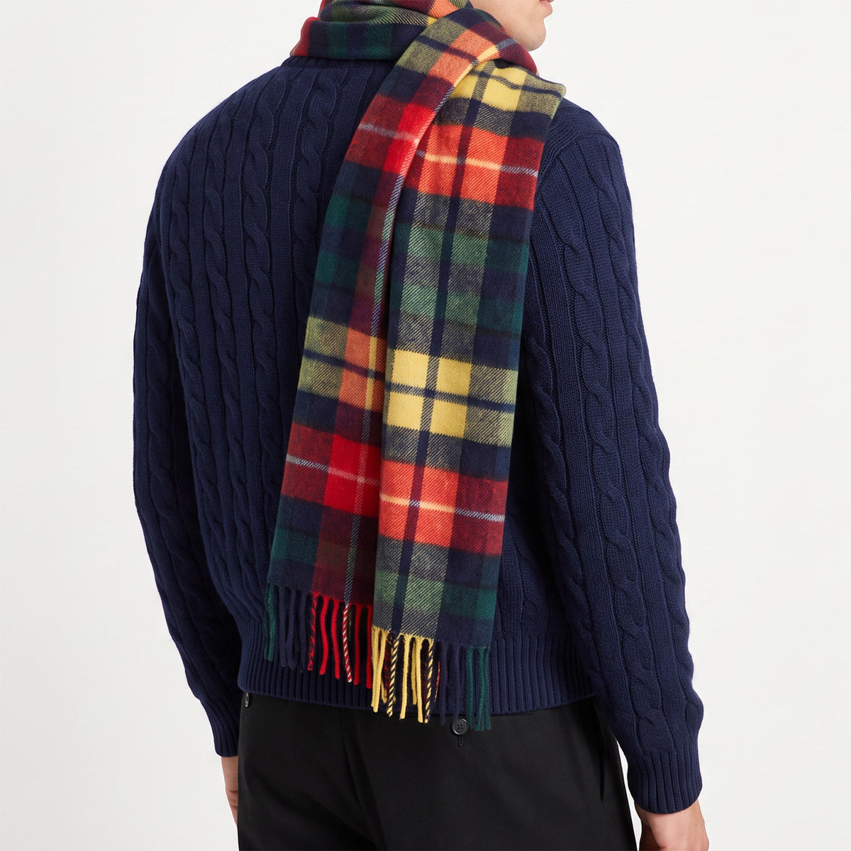 Heritage of Scotland 100% Lambswool Wide Scarf Soft Unisex Winter Wrap - Tartan & Check Designs - BUCHANAN MODERN
