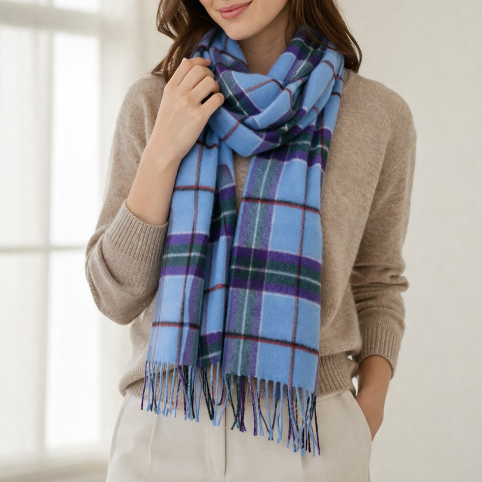 100% Lambswool Scarf – Traditional Tartan & Check Designs - Made in Scotland - World Peace Tartan