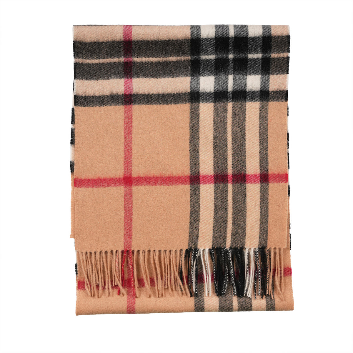 Heritage of Scotland 100% Lambswool Wide Scarf Soft Unisex Winter Wrap - Tartan & Check Designs - ENLARGED OFF CTR SCOTTY THOM CAMEL