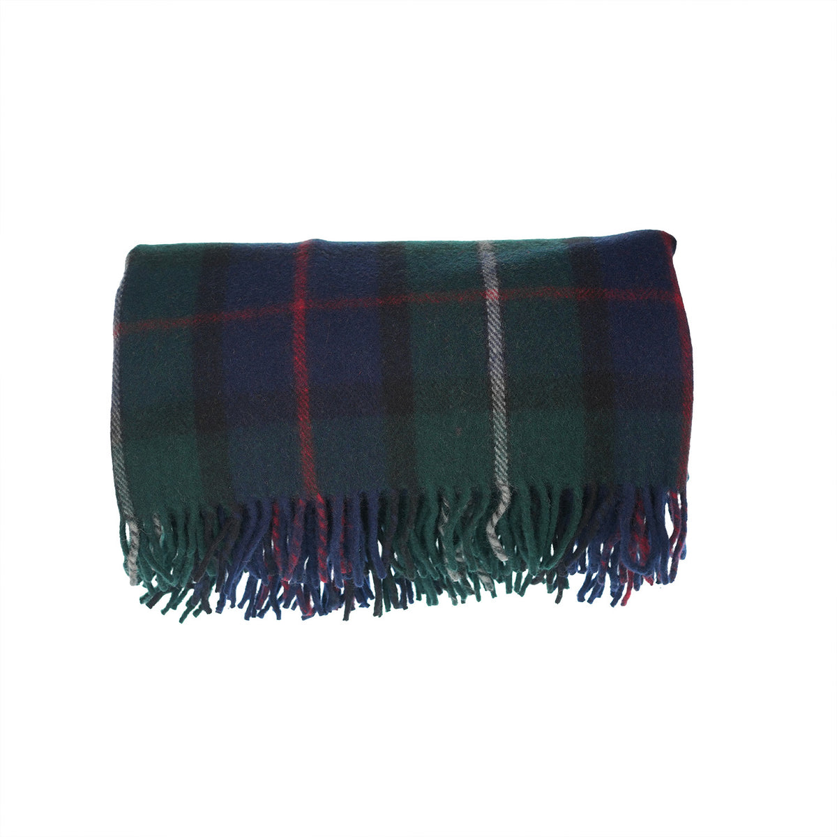 Scottish Tartan Wool-Blend Blanket Throw – Highland Comfort - Highland Wool Blend Tartan Blanket Throw - MACKENZIE
