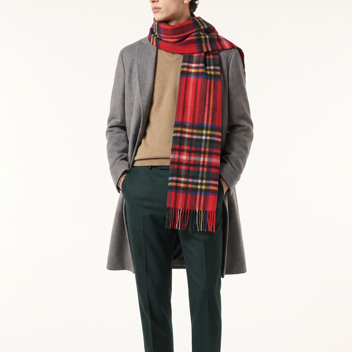 Heritage of Scotland 100% Lambswool Wide Scarf Soft Unisex Winter Wrap - Tartan & Check Designs - STEWART ROYAL