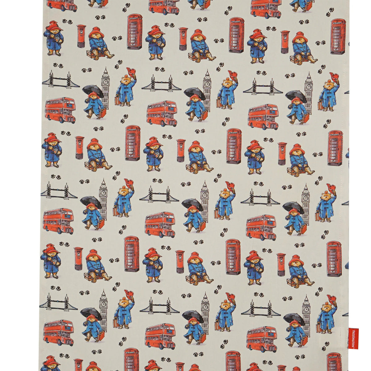 Paddington Bear London Recycled Cotton Tea Towel – 65 × 45cm