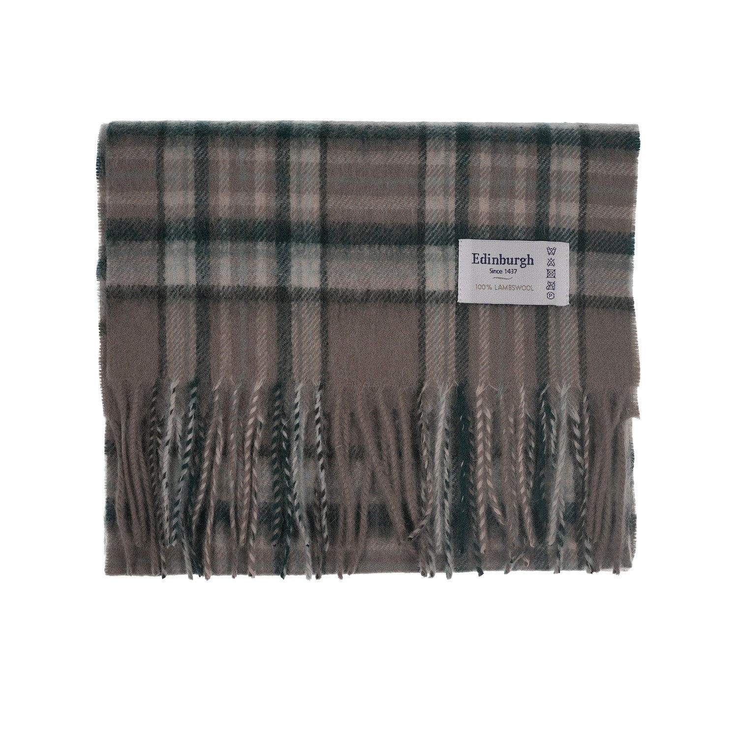 Edinburgh 100% Lambswool Tartan Scarf Royal Stewart Vintage Pink