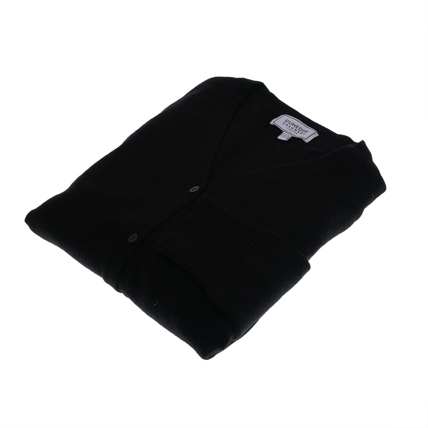 100% Cashmere Ladies V-Neck Cardigan - Black