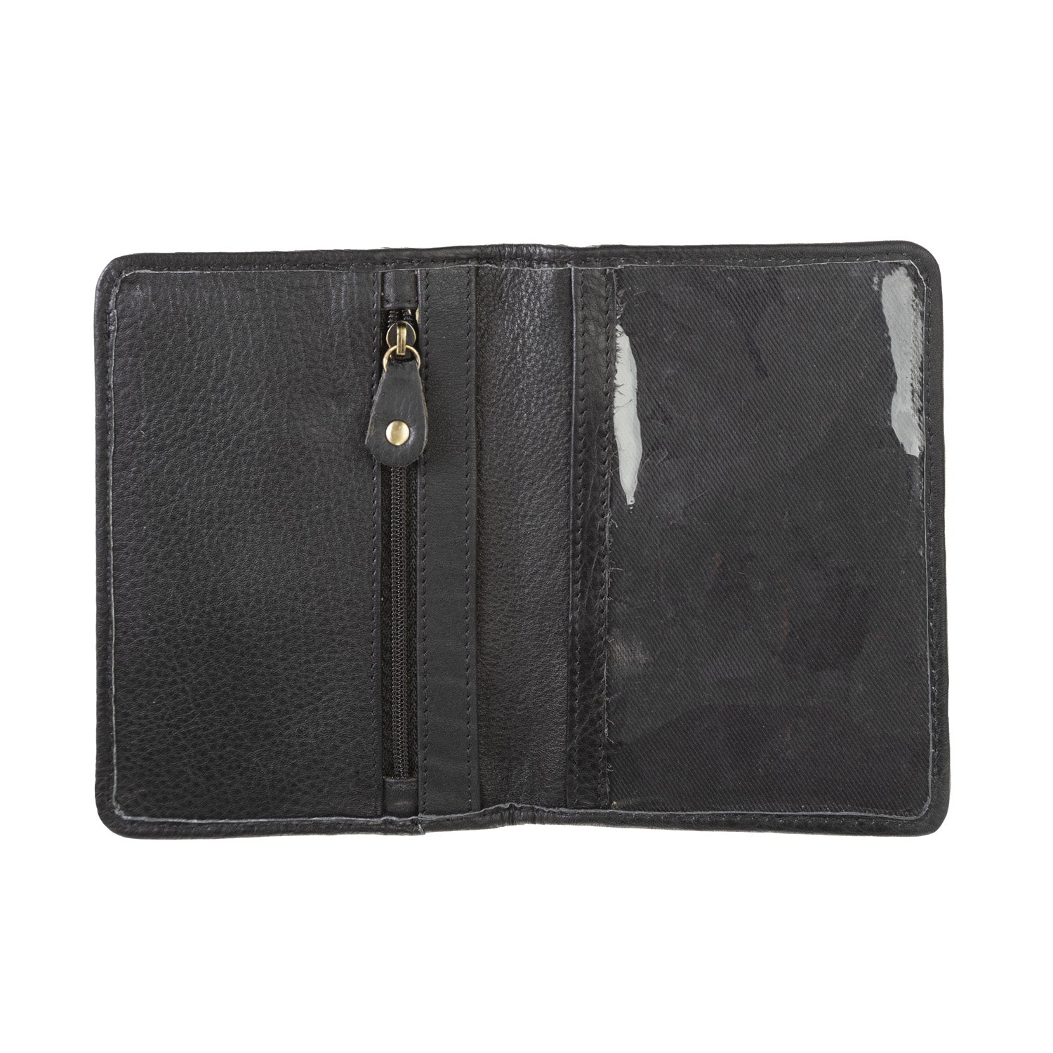 Harris Tweed Leather Passport Cover Cerise Check / Black