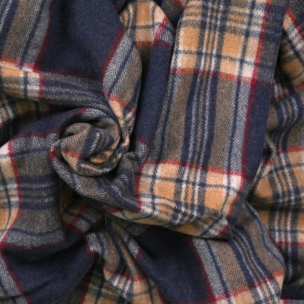 Scottish Tartan Wool-Blend Blanket Throw – Highland Comfort - Highland Wool Blend Tartan Blanket Throw - STEWART NAVY