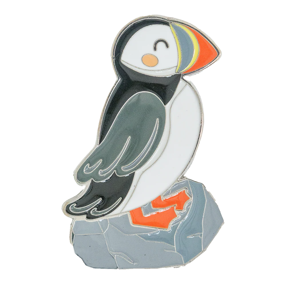 Brushed Metal Scottish Fridge Magnet – Puffin