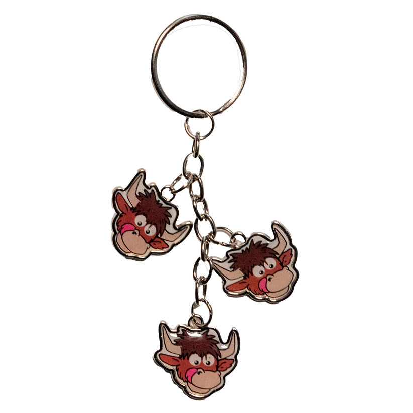 Scottish Keyrings – Metal & Charm Keyrings - Highland Coo Charm