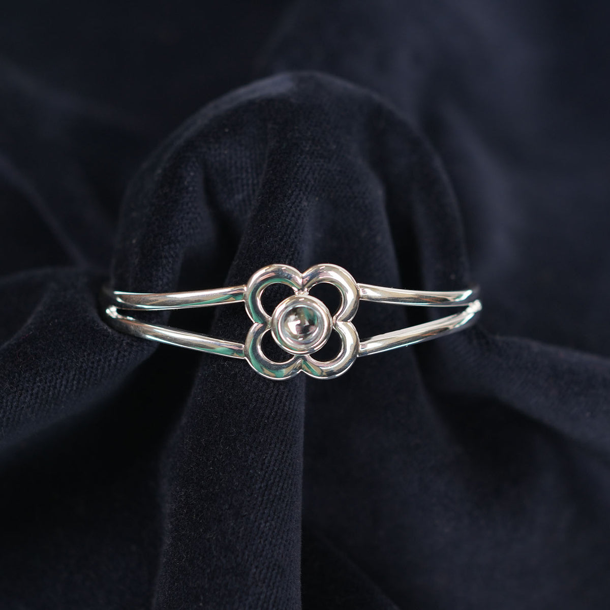 Art Pewter Birthstone Bangle - Silver Plated Pewter - Made in Scotland - December (Turquoise)
