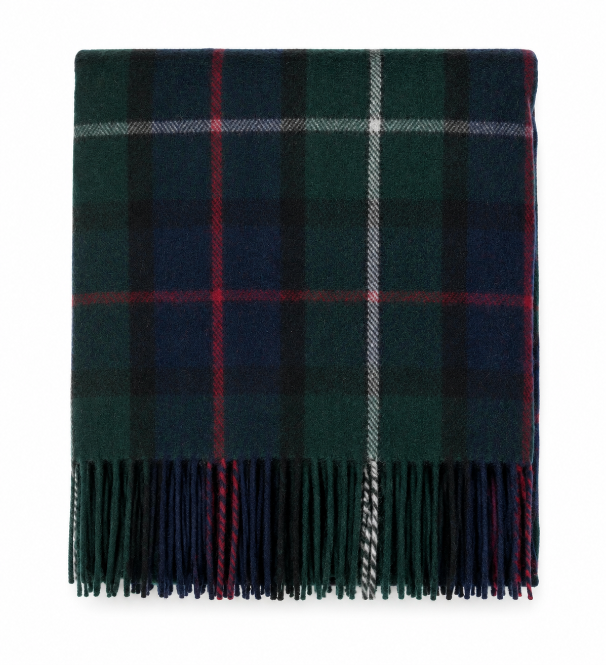 Scottish Tartan Wool-Blend Blanket Throw – Highland Comfort - Highland Wool Blend Tartan Blanket Throw - MACKENZIE