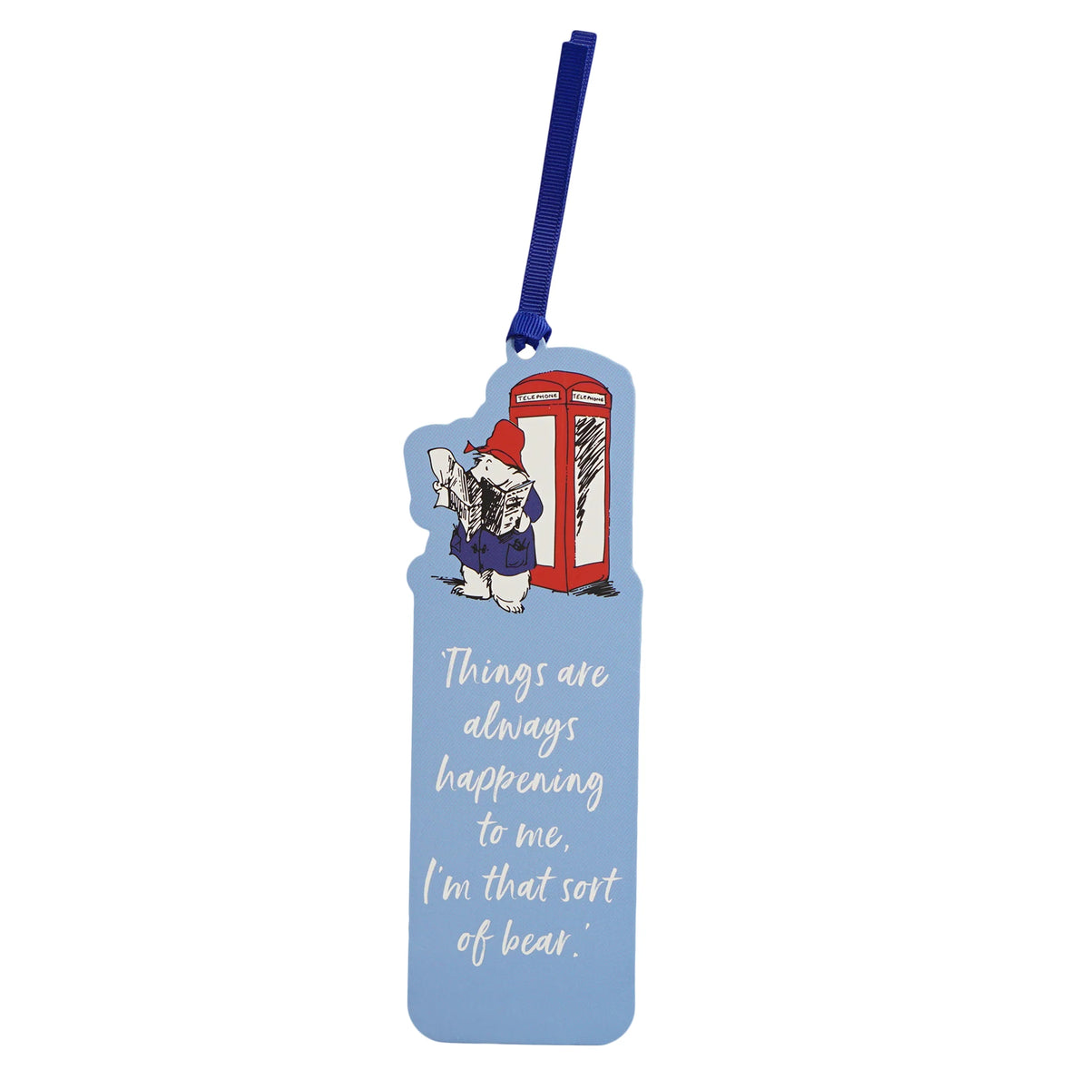 Paddington Bear Telephone Box Shaped FSC Paper Bookmark
