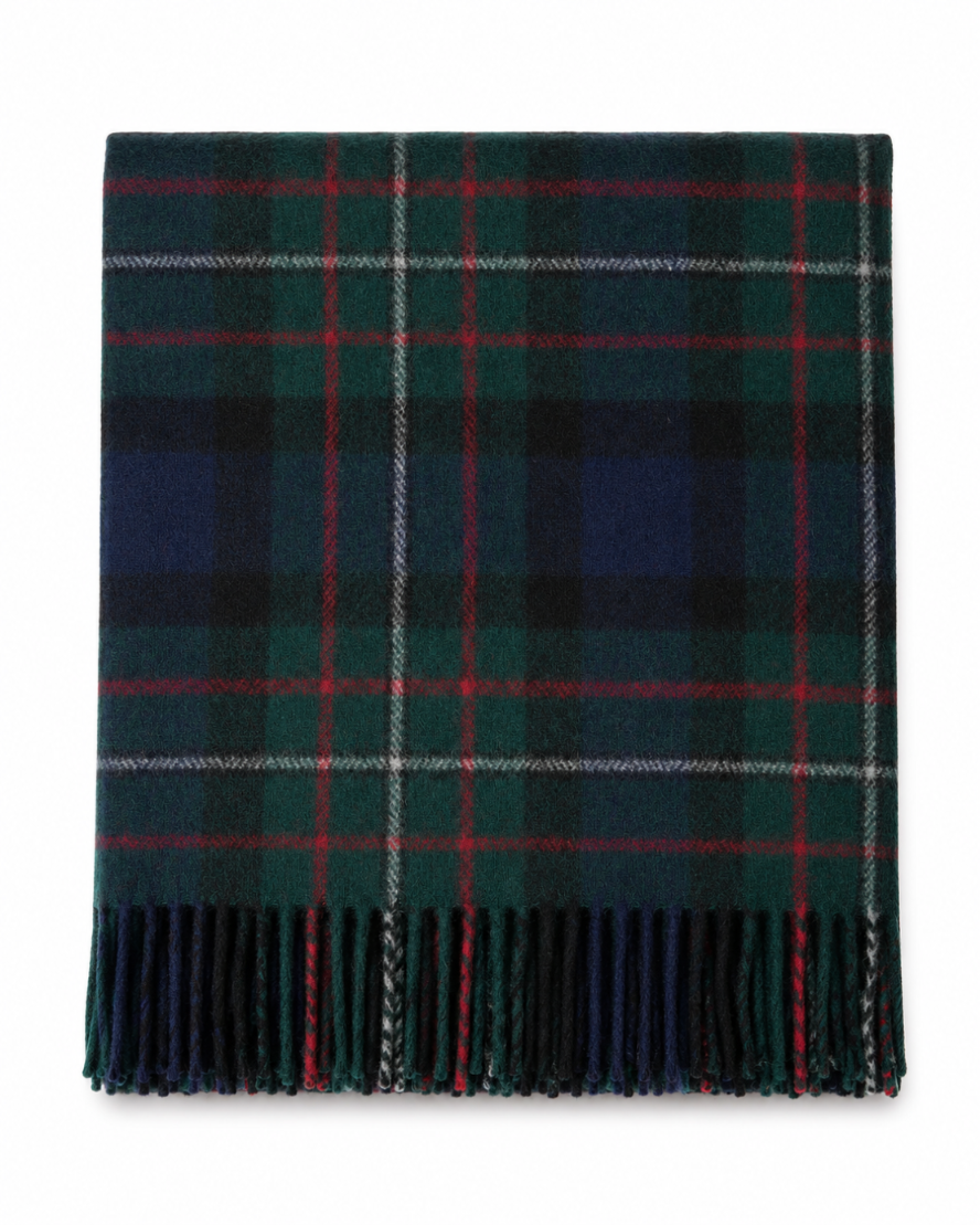Scottish Tartan Wool-Blend Blanket Throw – Highland Comfort - FERGUSSON