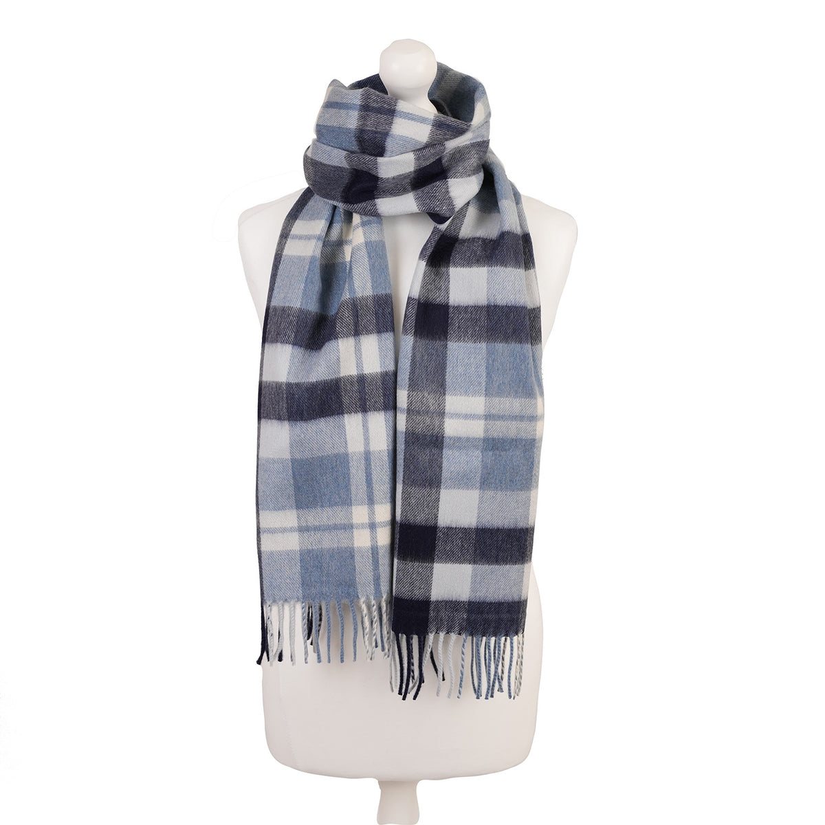 Balmoral 100% Cashmere Woven Scarf Tartan and Checks - Made in Scotland - SCOTTS CHECK
