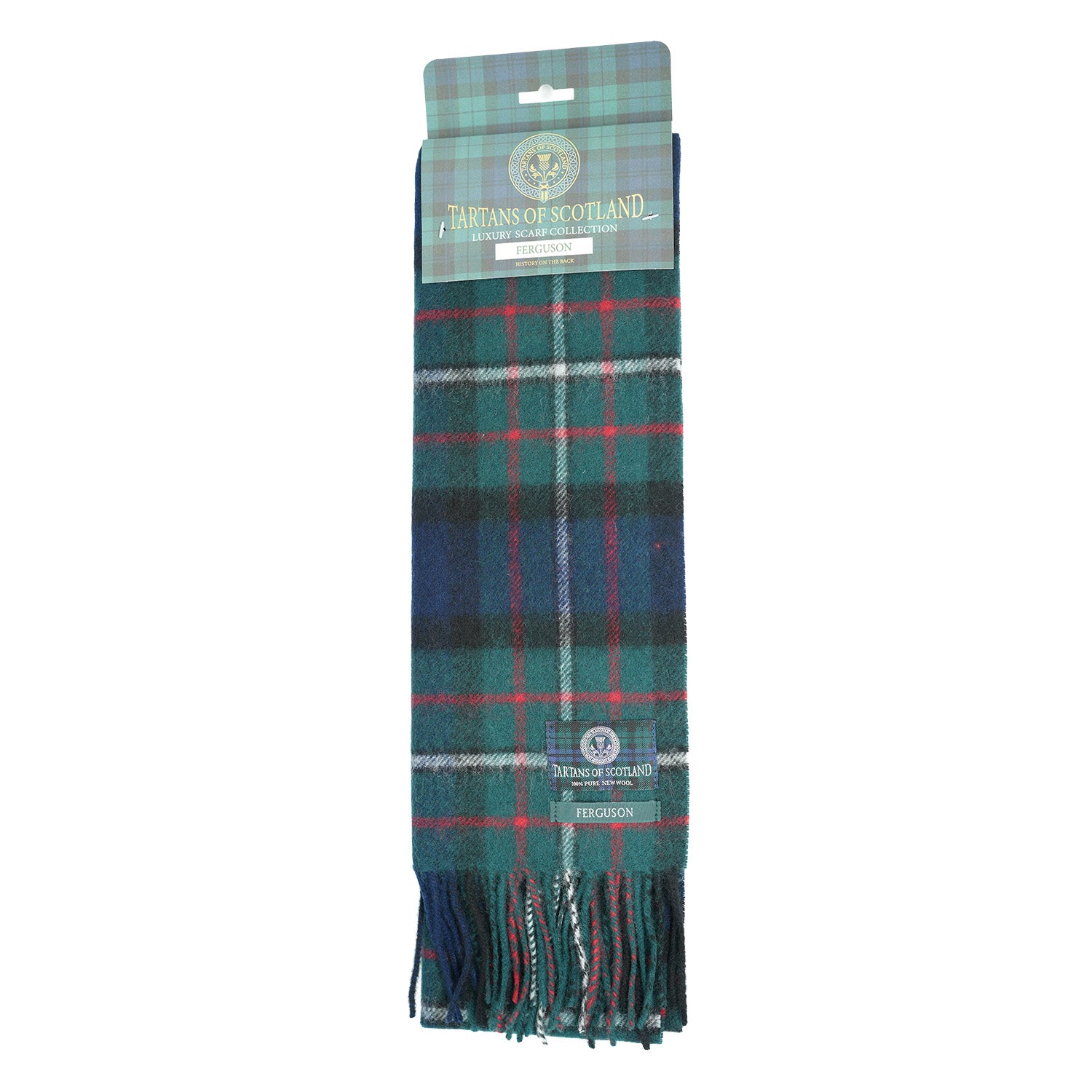 Tartan of Scotland 100% Pure New Wool Clan Scarf - Ferguson