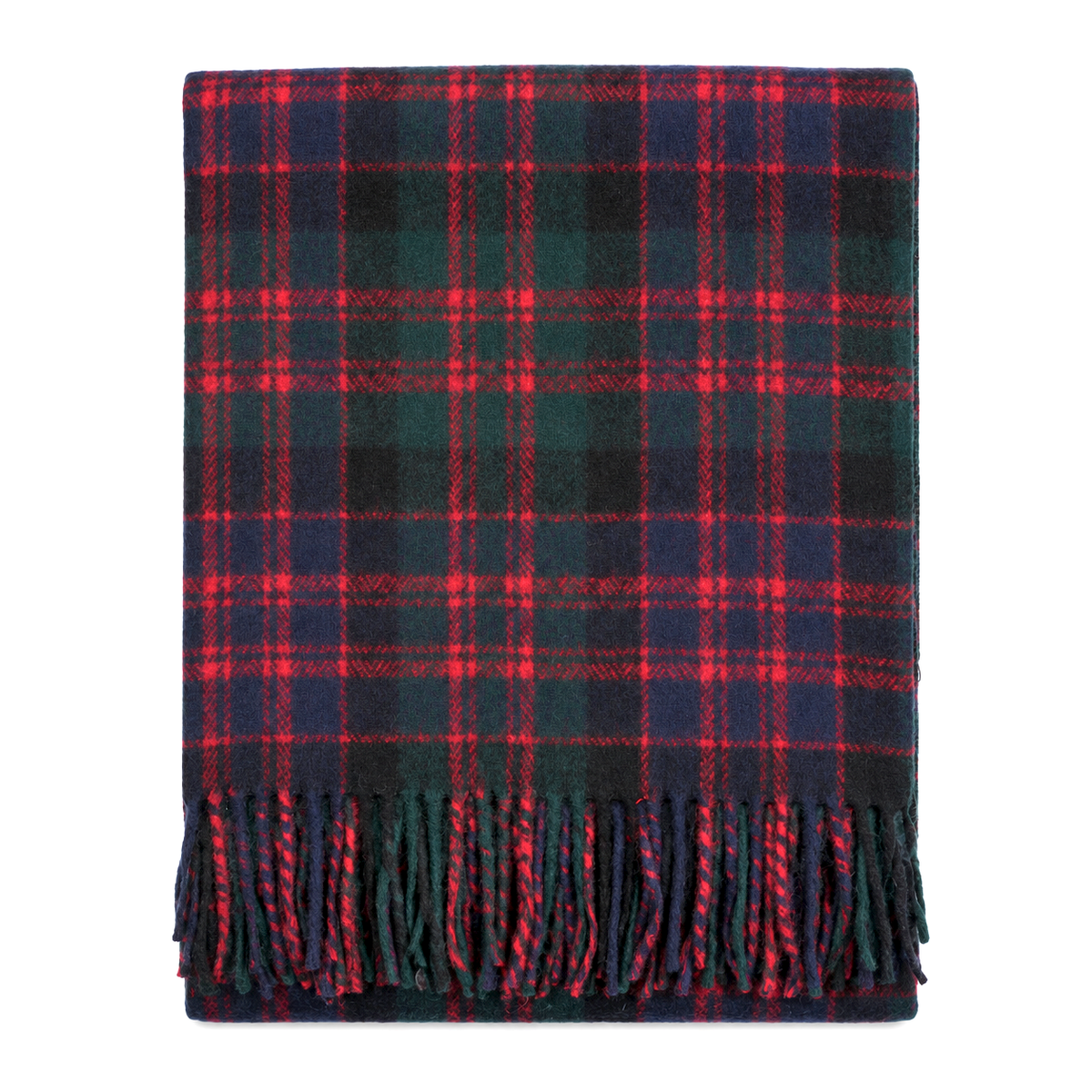 Scottish Tartan Wool-Blend Blanket Throw – Highland Comfort - MACDONALD