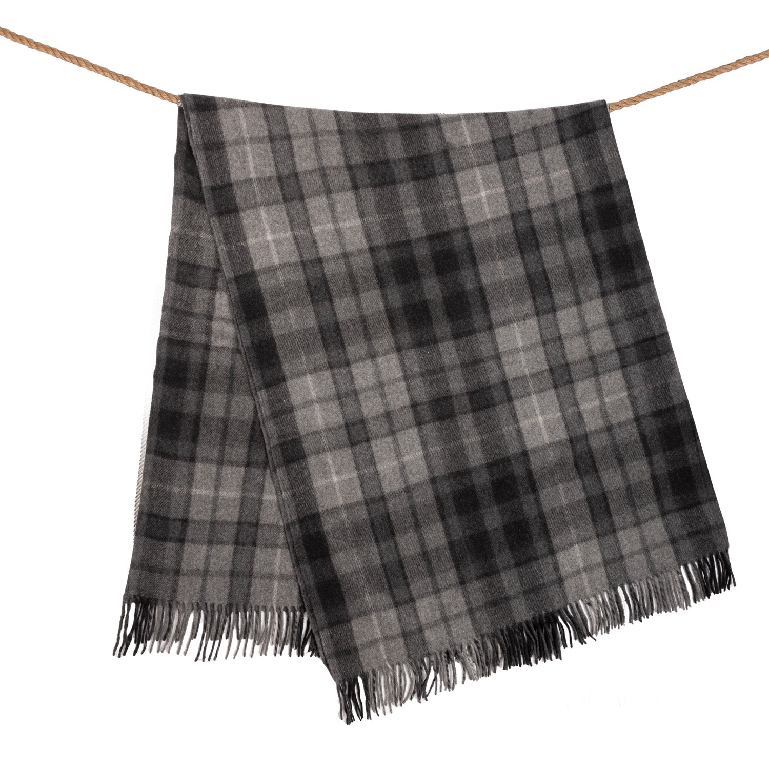 Buchan Crest Tartan Premium Blanket Black