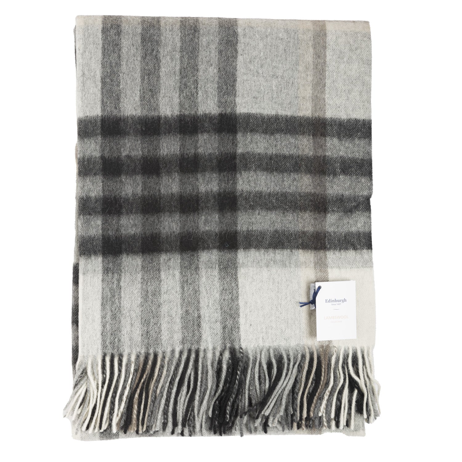 100% Lambswool Blanket Buchanan Natural