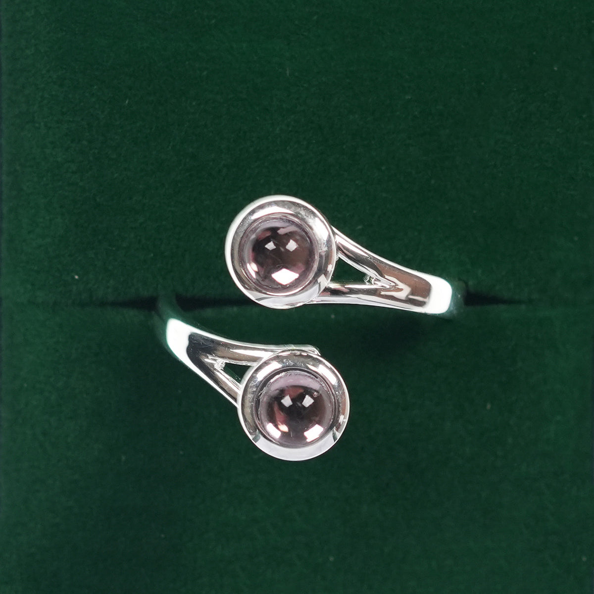 Art Pewter Celtic Birthstone Ring - Silver Plated Pewter - Made in Scotland - June (Light Amethyst)