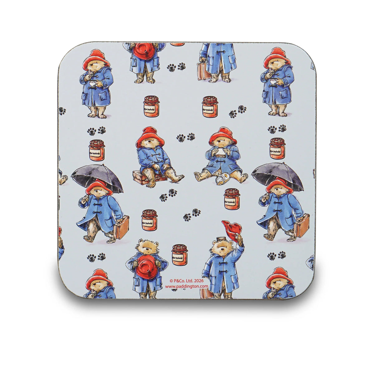 Paddington Bear Repeat Poses Cork-Backed Coaster