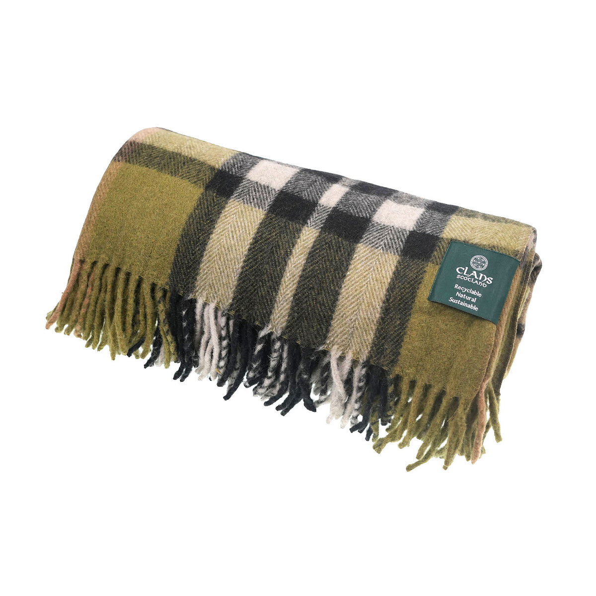 Scottish Tartan Wool-Blend Blanket Throw – Highland Comfort - Highland Wool Blend Tartan Blanket Throw - EXPLODED SCOTTY THOMSON CYPRESS