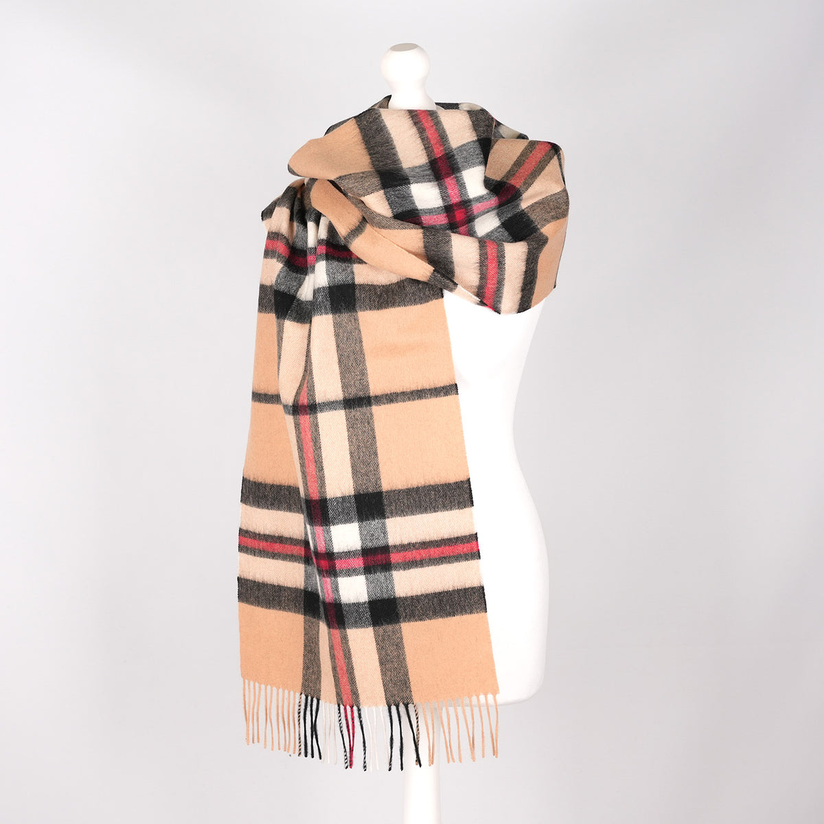 Heritage of Scotland 100% Lambswool Wide Scarf Soft Unisex Winter Wrap - Tartan & Check Designs - THOMSON CAMEL