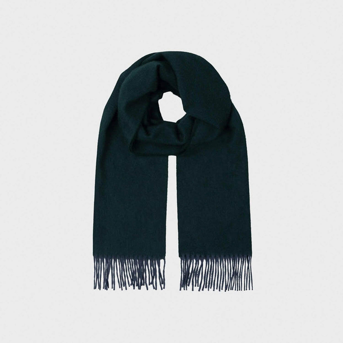 Balmoral 100% Cashmere Woven Scarf Tartan and Checks - Made in Scotland - PLAIN NAVY