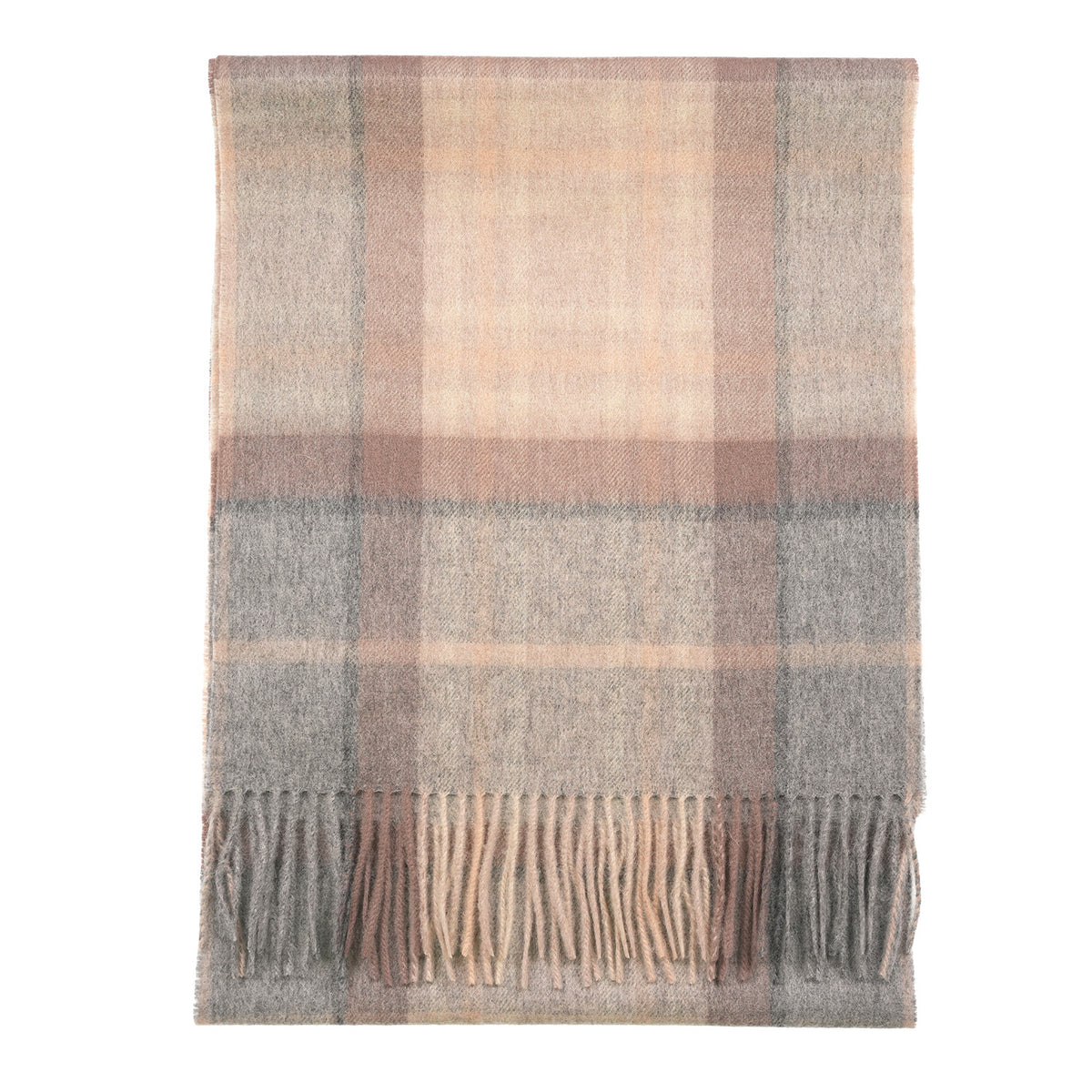 Heritage of Scotland 100% Lambswool Wide Scarf Soft Unisex Winter Wrap - Tartan & Check Designs - MACKELLAR NATURAL