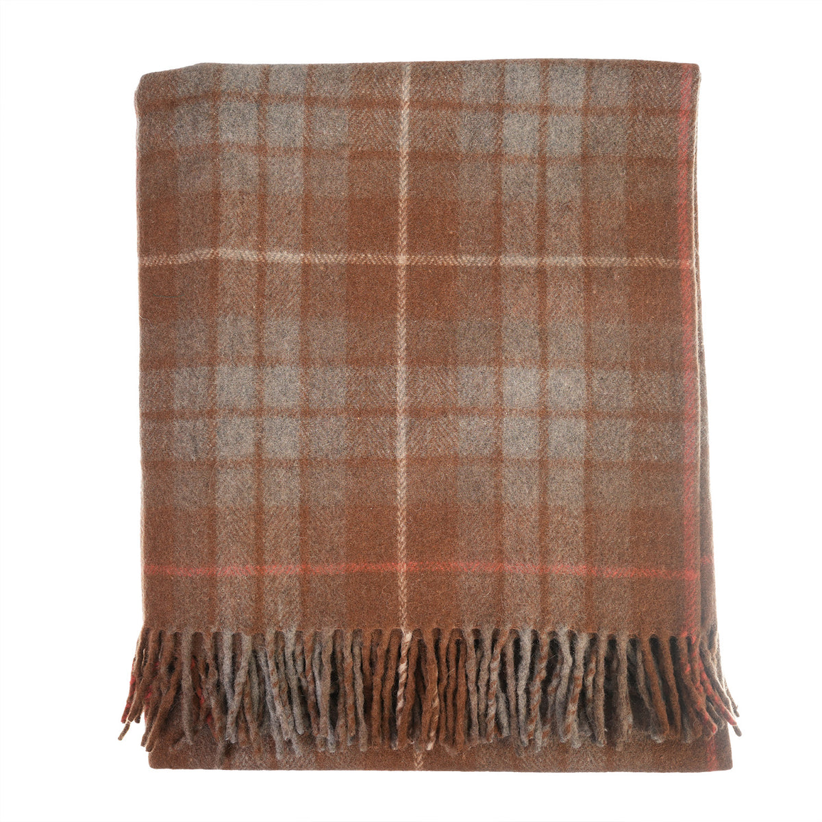 Scottish Tartan Wool-Blend Blanket Throw – Highland Comfort - Highland Wool Blend Tartan Blanket Throw - FRASER HUNTING WEATHERED