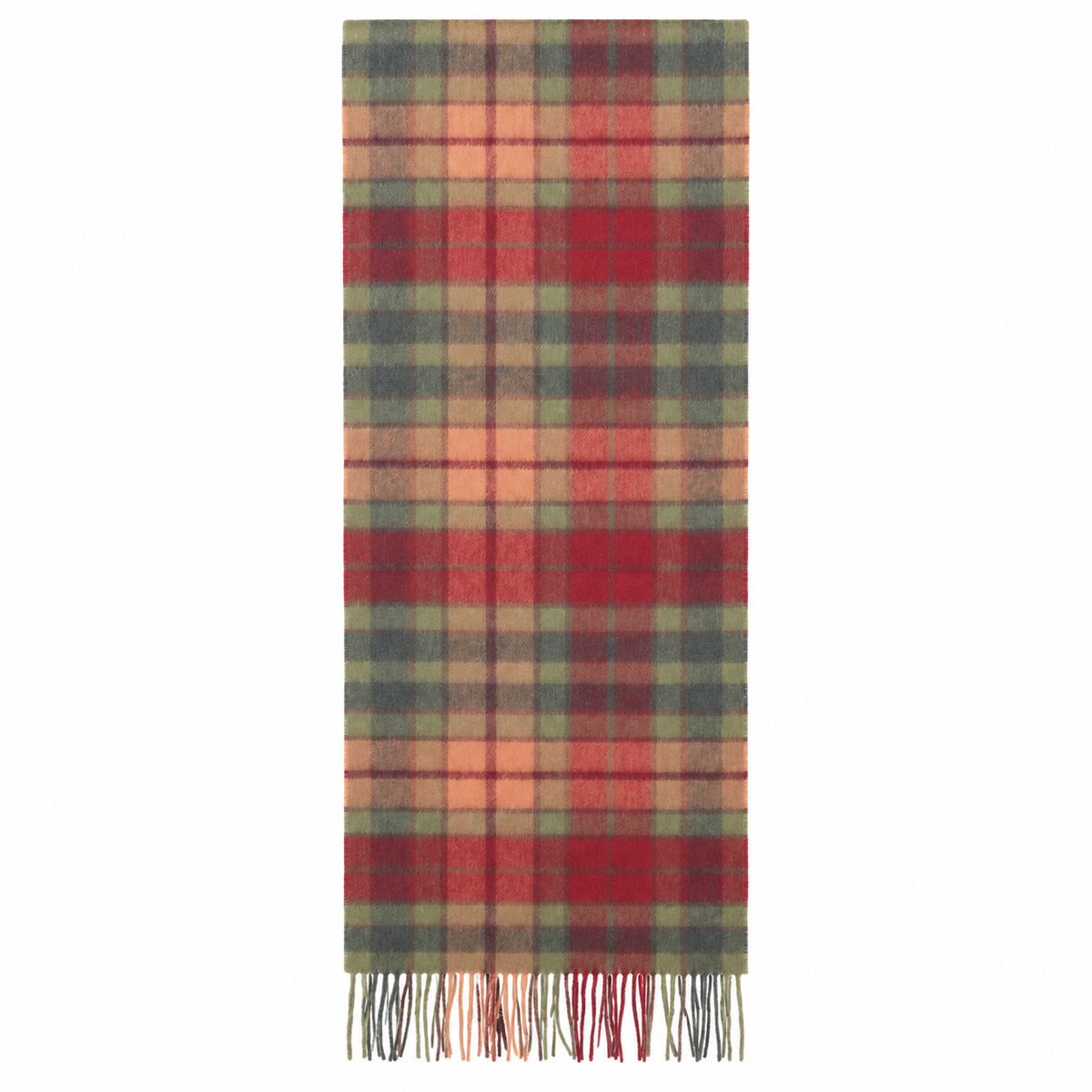 Heritage of Scotland 100% Lambswool Wide Scarf Soft Unisex Winter Wrap - Tartan & Check Designs - Buchanan Autumn