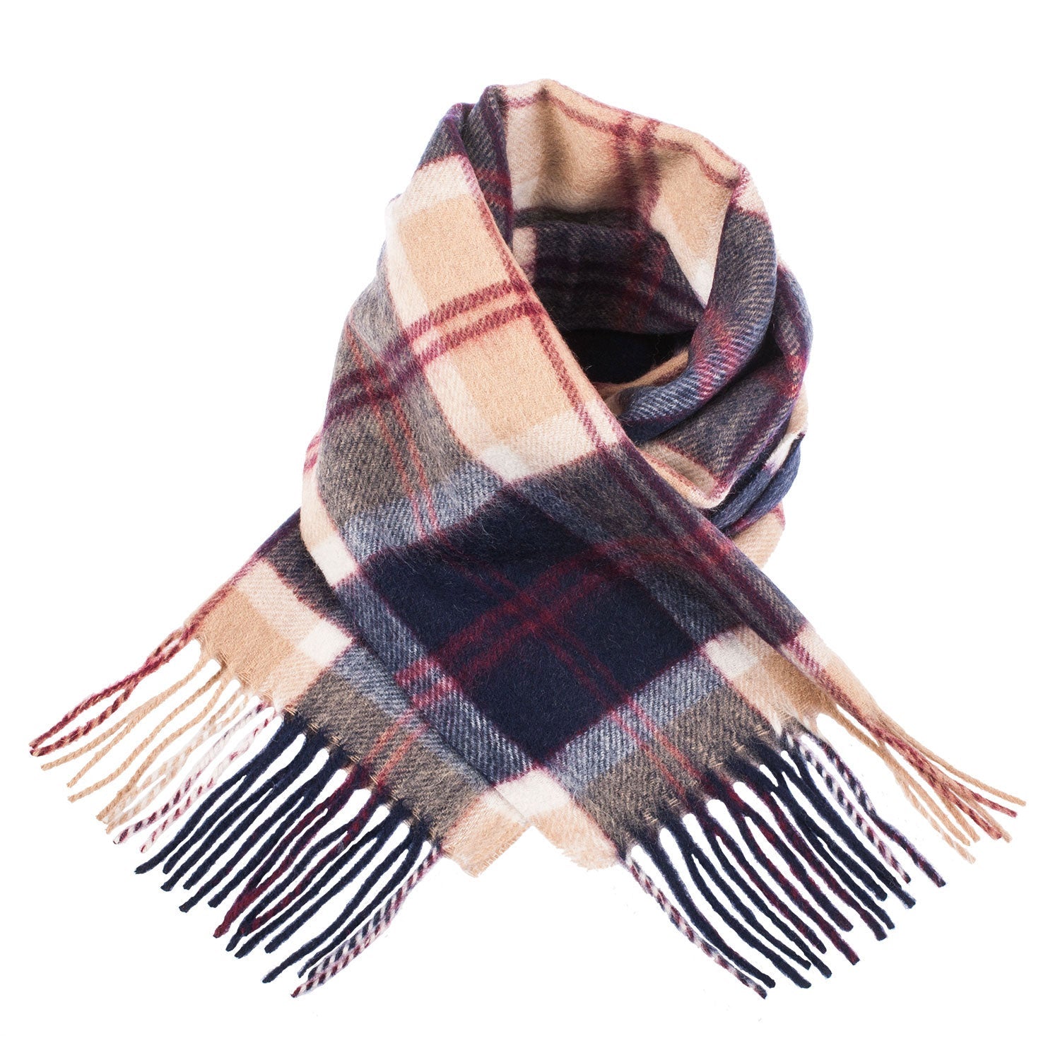 Edinburgh 100% Lambswool Scarf – Premium Soft Wool Wrap - BANNOCKBANE NAVY