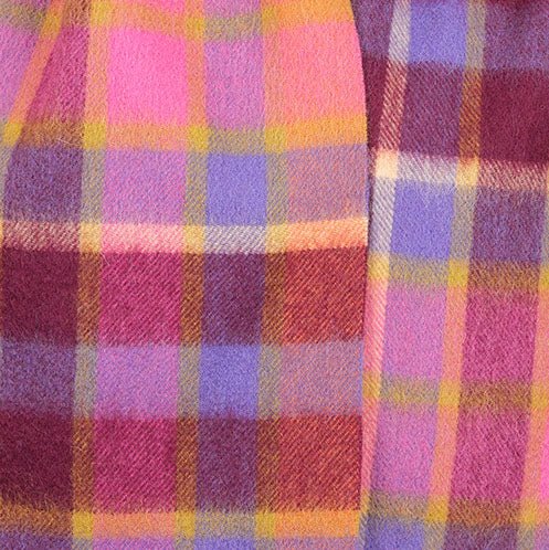 Edinburgh 100% Lambswool Scarf – Premium Soft Wool Wrap - ARTILLERY CHECK ORANGE