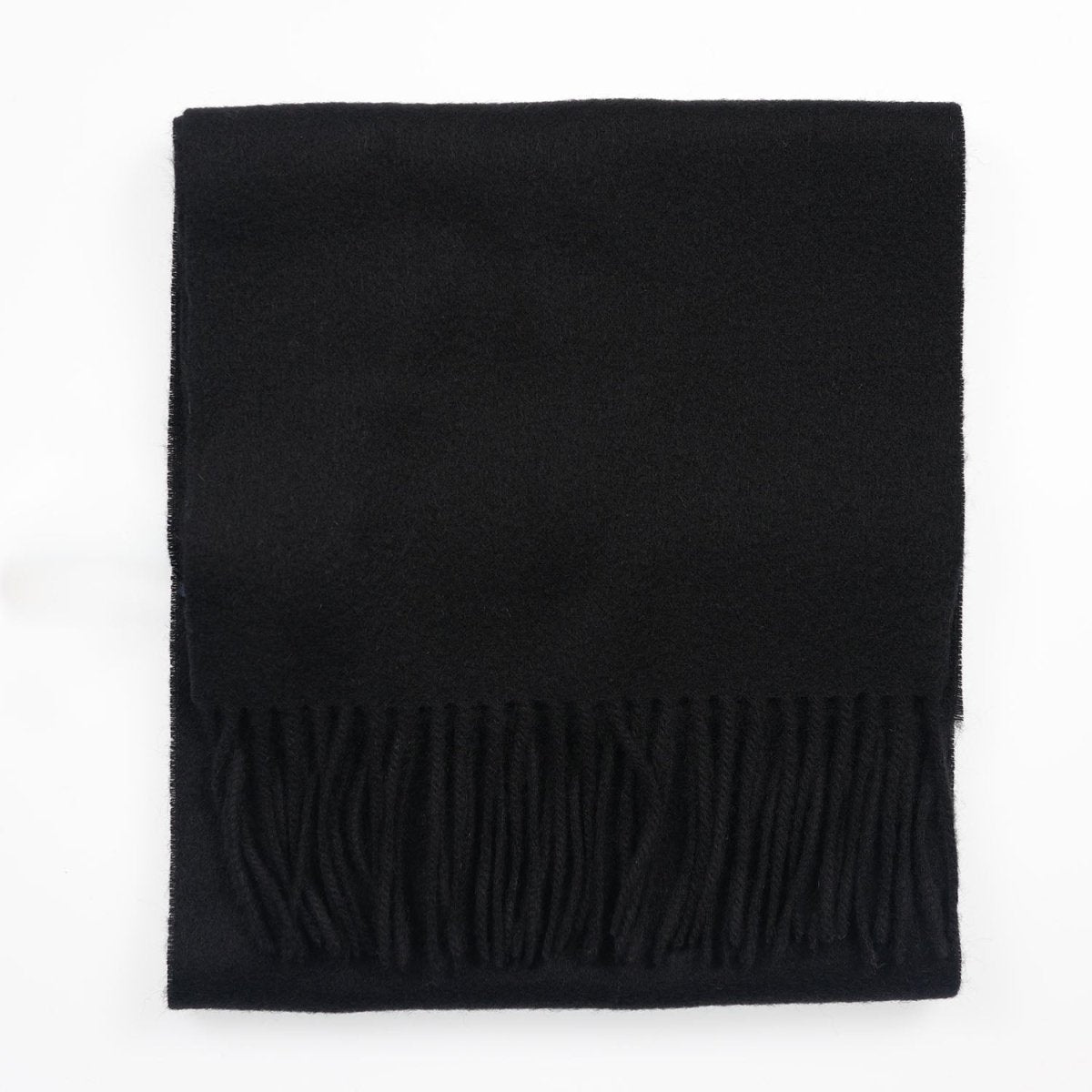Edinburgh 100% Lambswool Scarf – Premium Soft Wool Wrap - BLACK