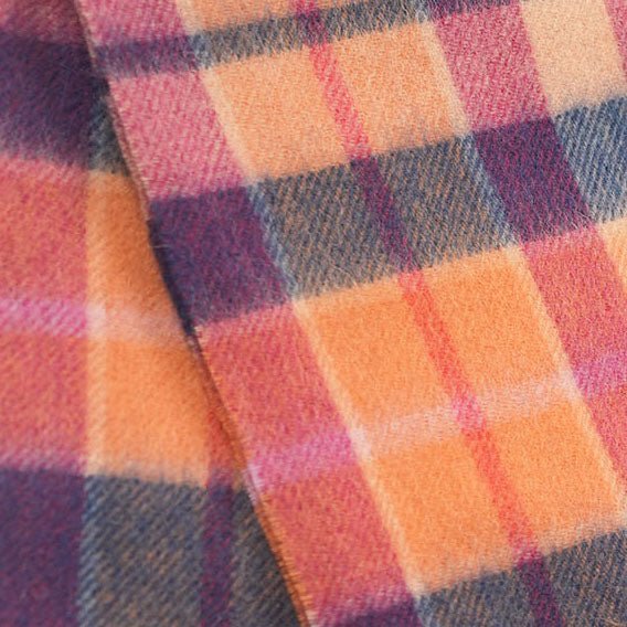 Edinburgh 100% Lambswool Scarf – Premium Soft Wool Wrap - GINGER CHECK