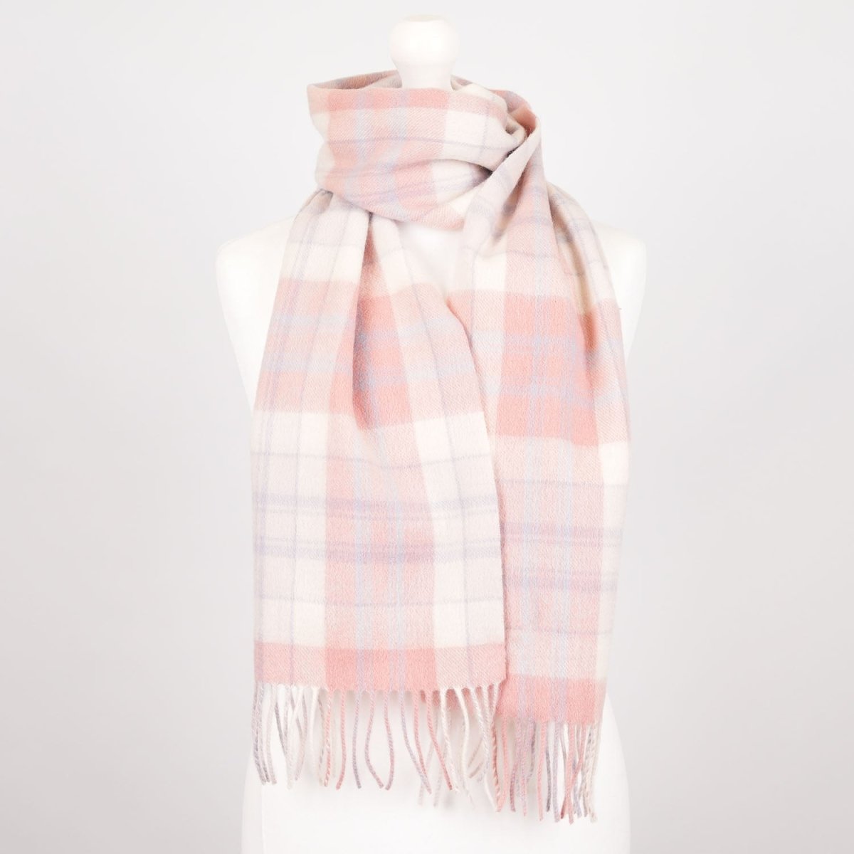 Edinburgh 100% Lambswool Scarf – Premium Soft Wool Wrap - MACDONALD WHITE MIX