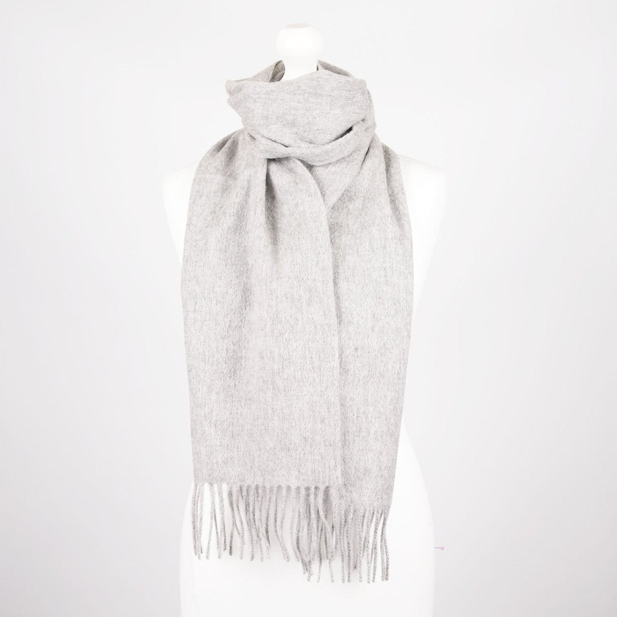 Edinburgh 100% Lambswool Scarf – Premium Soft Wool Wrap - OYSTER GREY