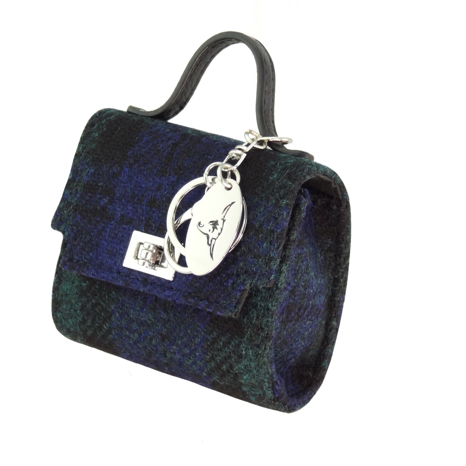Harris Tweed Nochty Really Wee Bag - Mini Tartan Handbag - Black Watch (COL060)