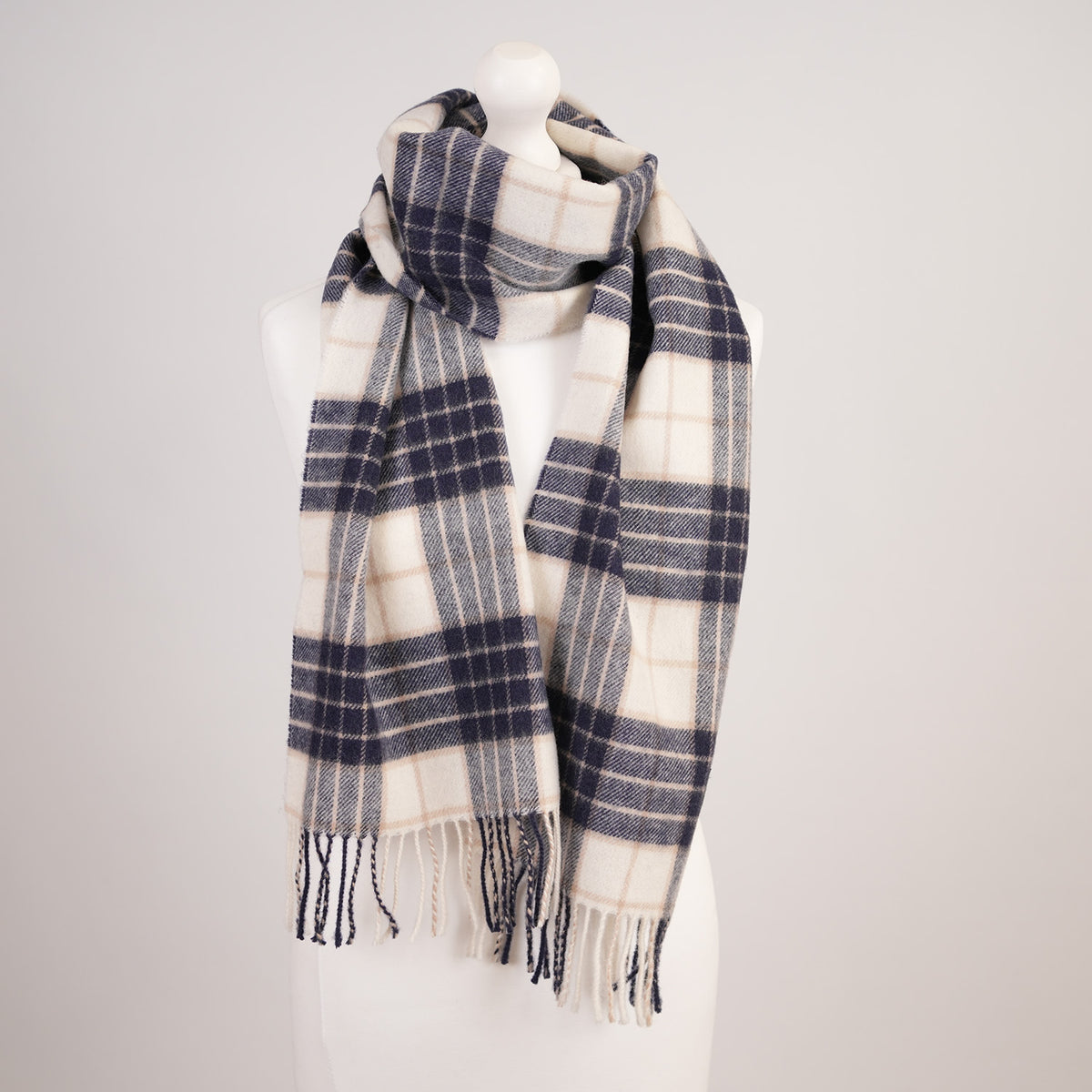 100% Lambswool Scarf – Traditional Tartan & Check Designs - Made in Scotland - Knockmore