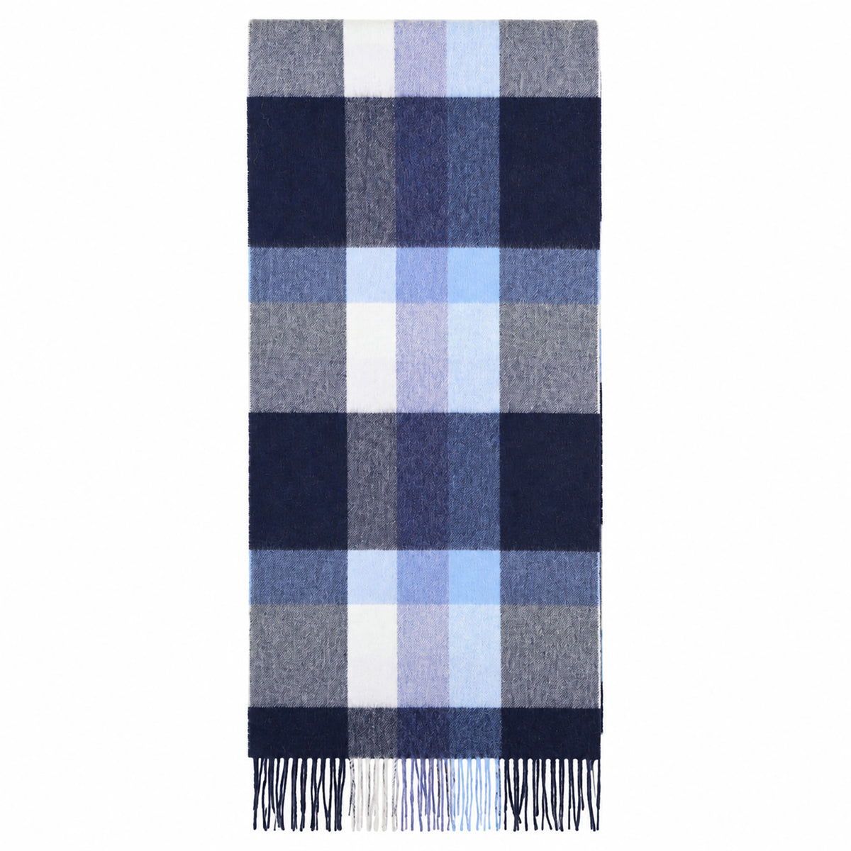 Heritage of Scotland 100% Lambswool Wide Scarf Soft Unisex Winter Wrap - Tartan & Check Designs - GALAXY CHECK ECLIPSE