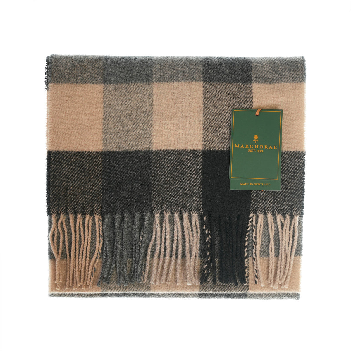 Marchbrae 100% Lambswool Scarf – Traditional Tartan & Check Designs -