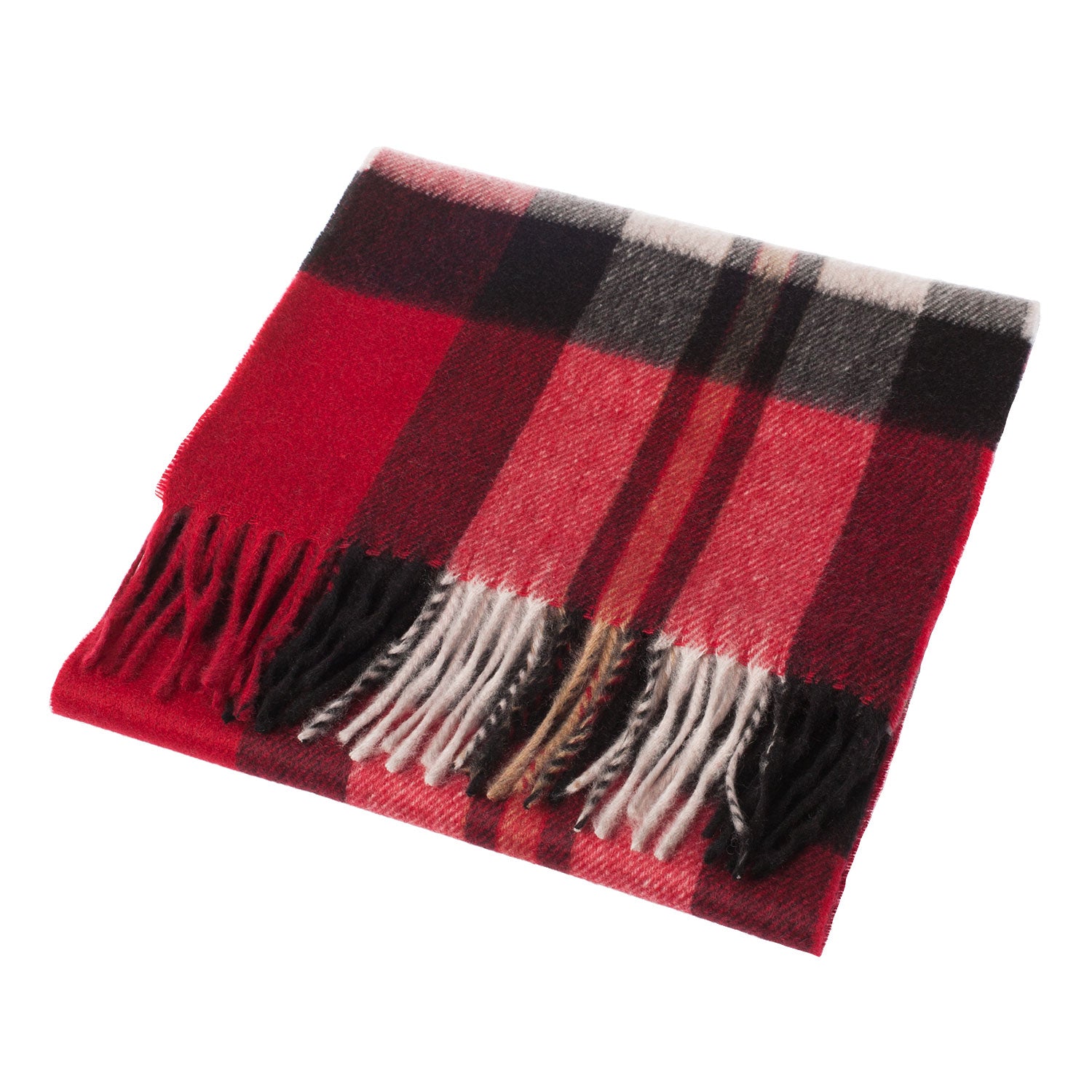 100% Cashmere Scarf Made In Scotland Amplified Thomson Red