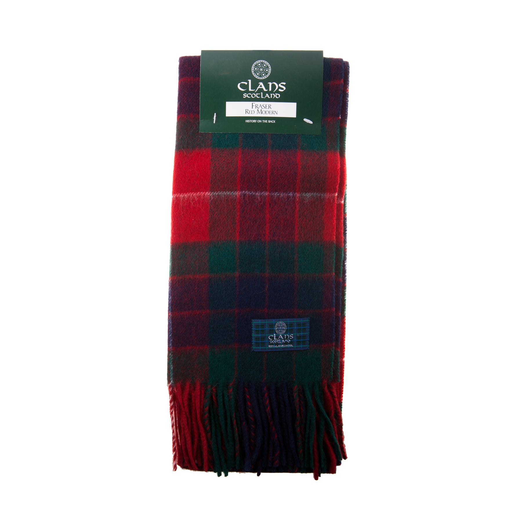 Lambswool Scottish Tartan Clan Scarf Fraser Red