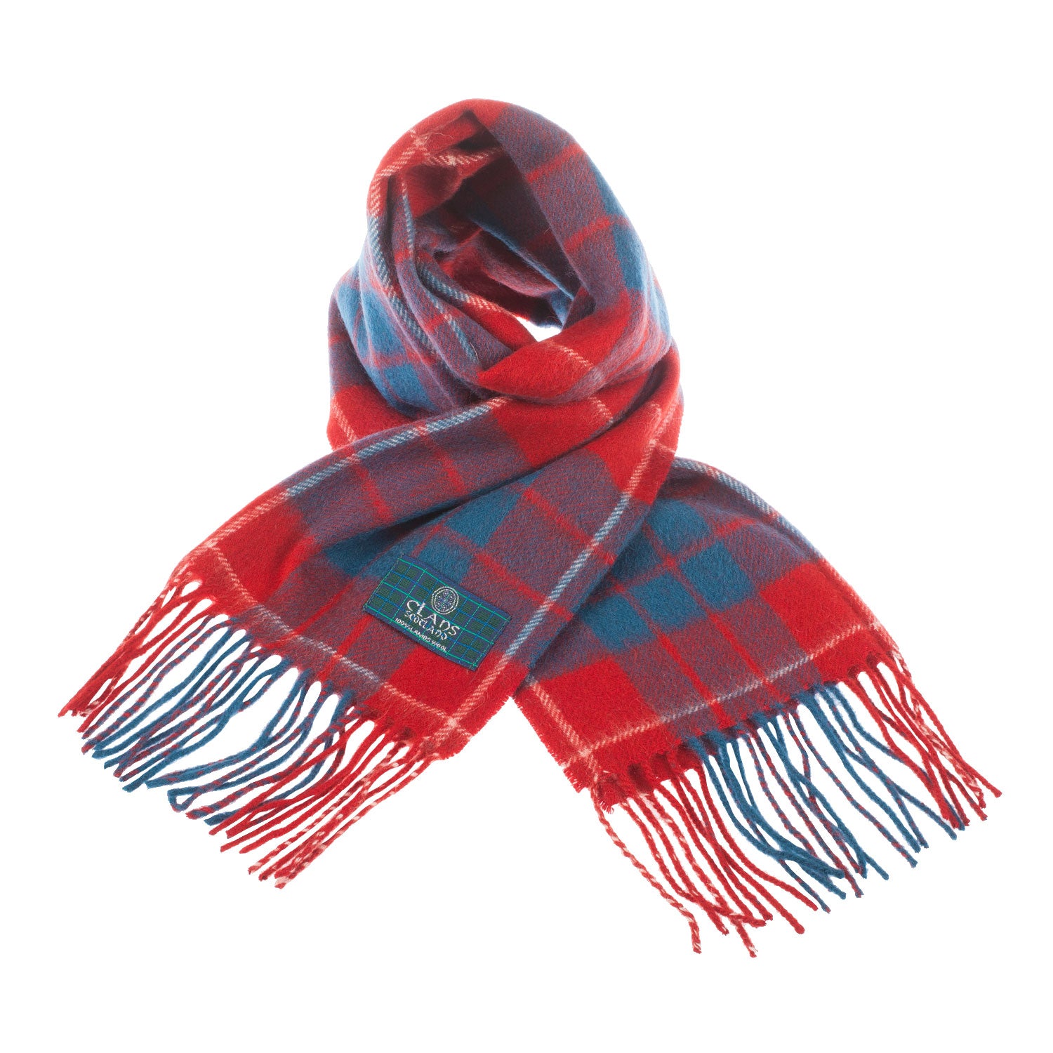 Lambswool Scottish Tartan Clan Scarf Hamilton Red