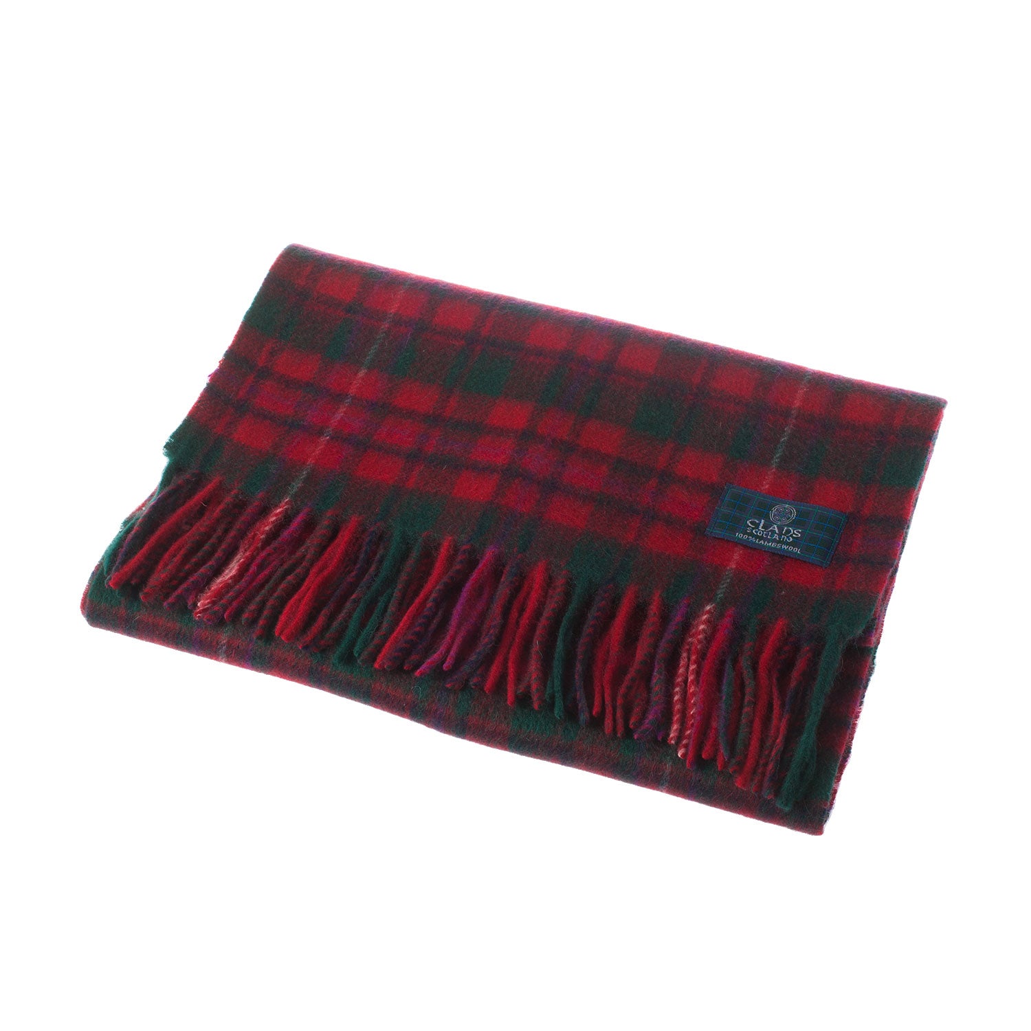 Lambswool Scottish Tartan Clan Scarf Mackinnon Red