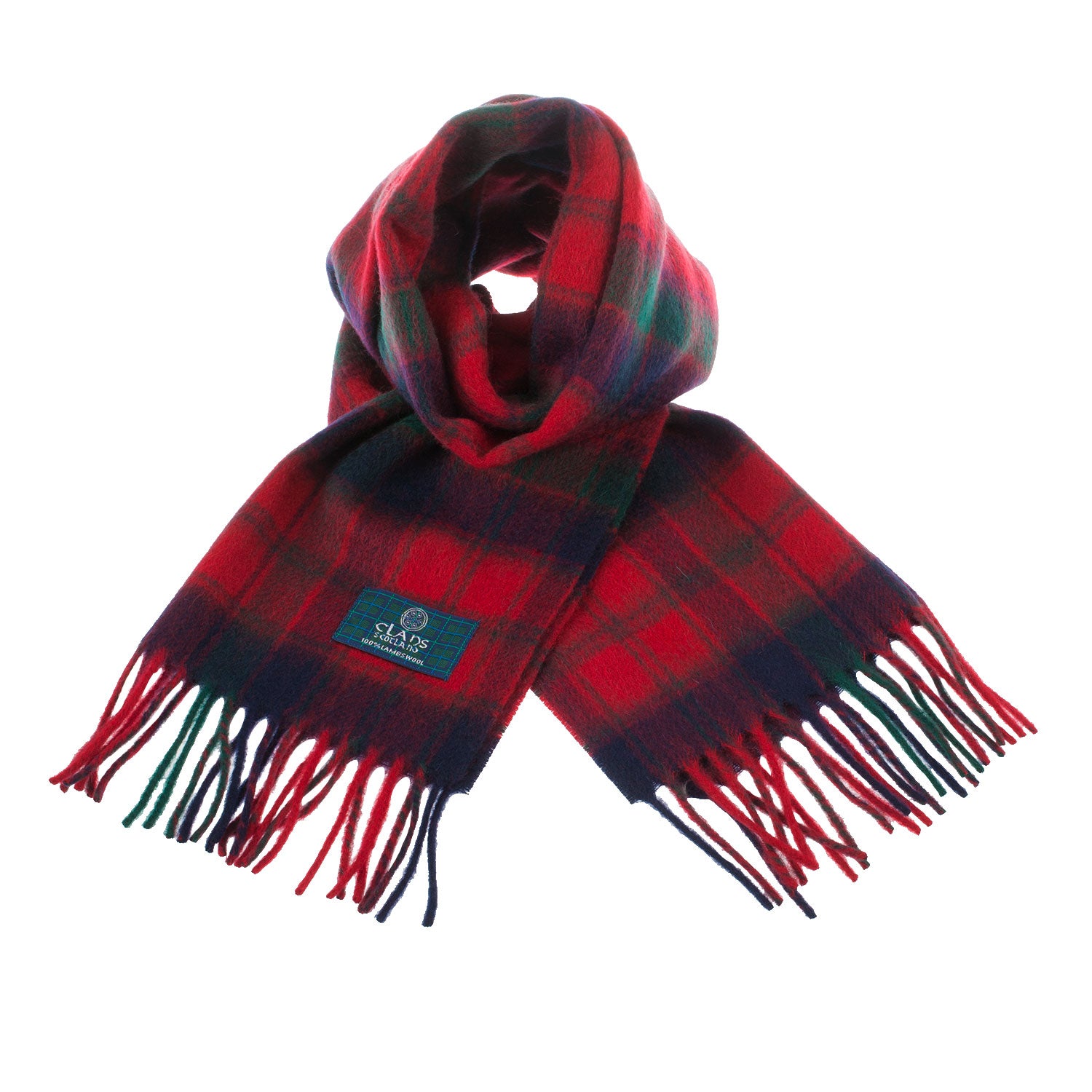 Lambswool Scottish Tartan Clan Scarf Robertson Red