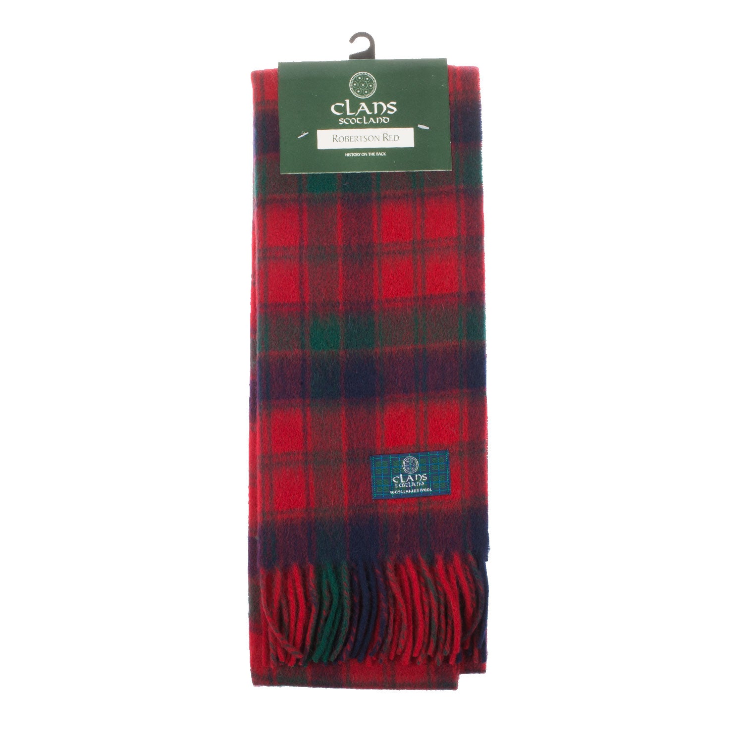 Lambswool Scottish Tartan Clan Scarf Robertson Red