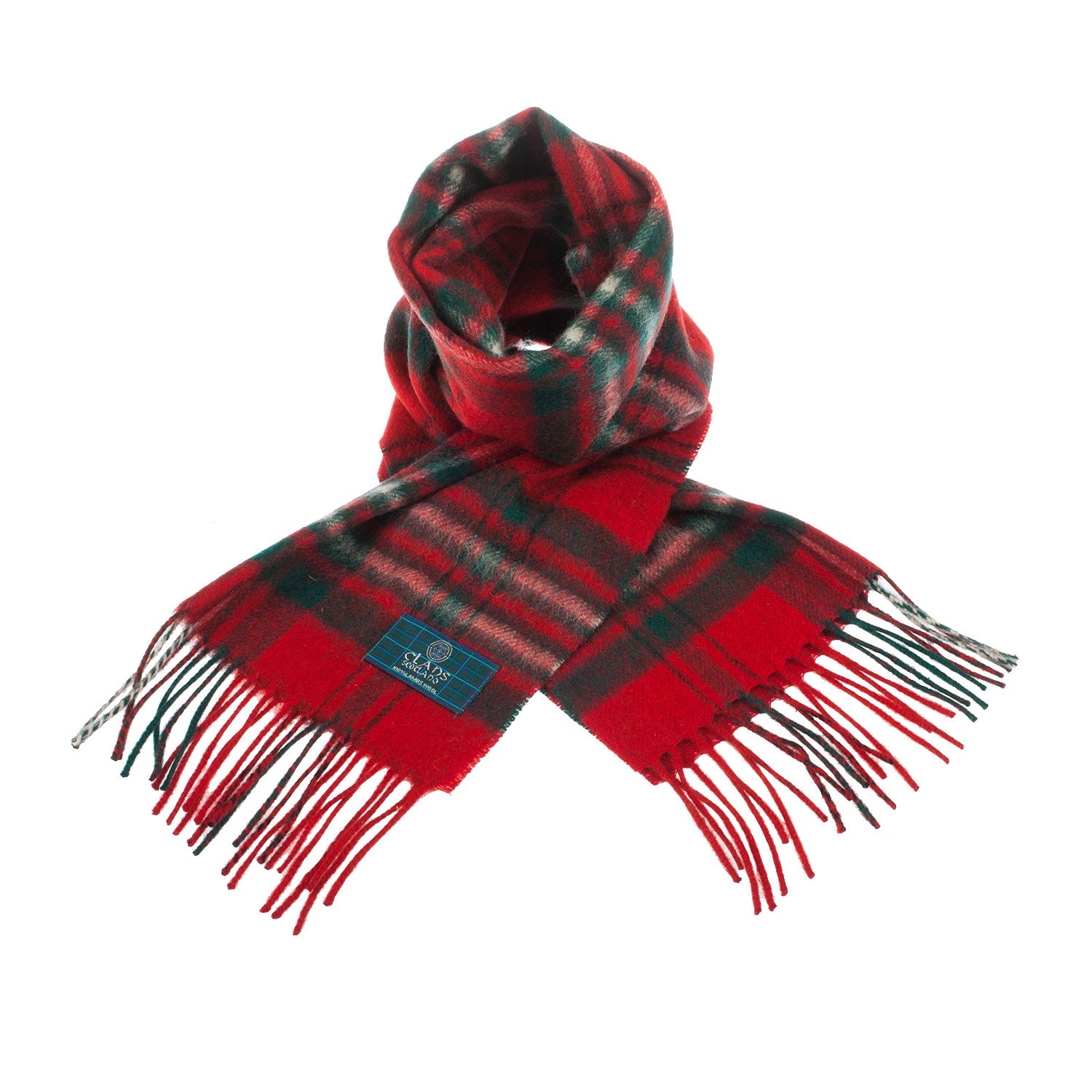 Lambswool Scottish Tartan Clan Scarf Scott Red